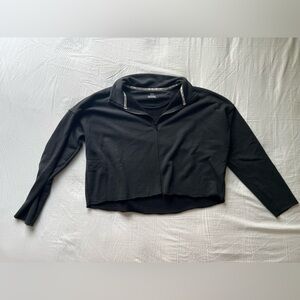 Aerie black quarter zip pullover size M